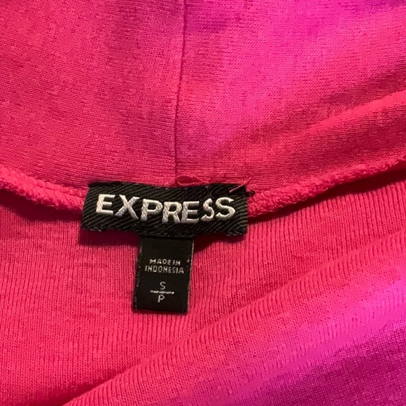 Express Pink Open Front Cardigan Cotton Blend - Picture 6 of 6